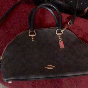 Coach Katy satchel in signature coated canvas